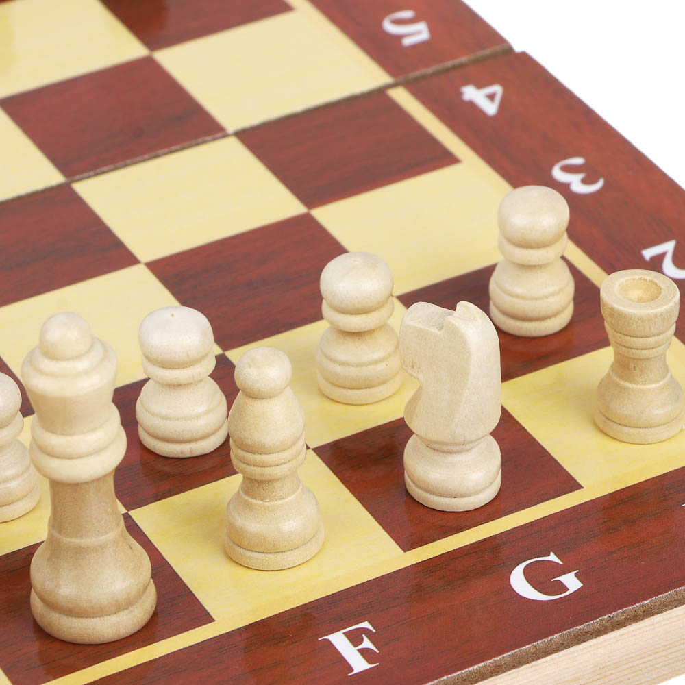 LDGames Набор игр 3 в 1 (шашки, шахматы, нарды) дерево, 29x29см, в подарочной упаковке - #2