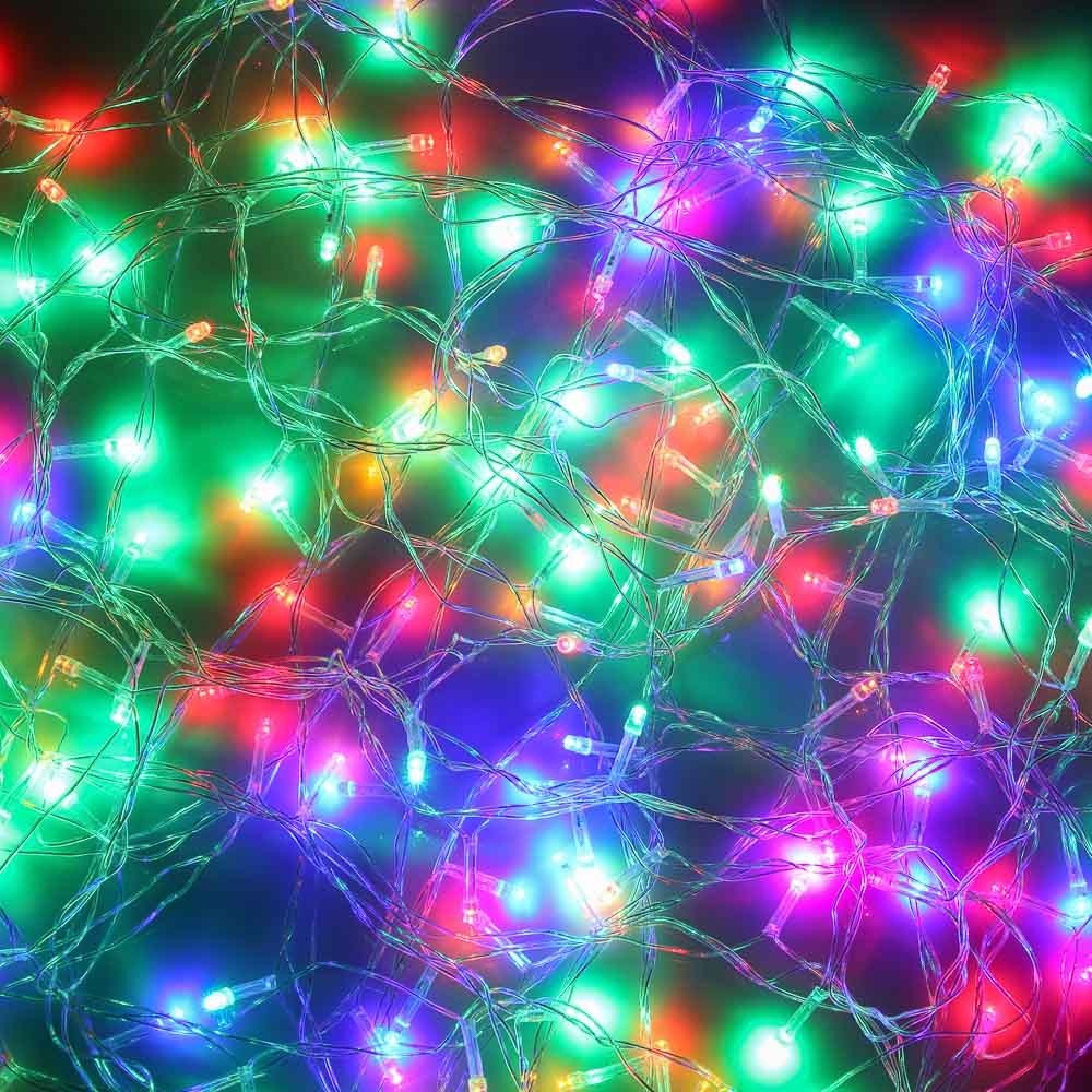 СНОУ БУМ Гирлянда эл. вьюн 14м, 180 LED,мультицвет, 8 реж, ПВХ прозрачный, 220В - #1