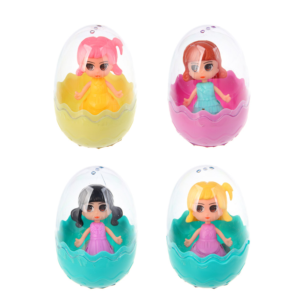 ИГРОЛЕНД Кукла с питомцем в яйце, свет, 6х6х11 см PP, ABS, 2хLR41 - #3