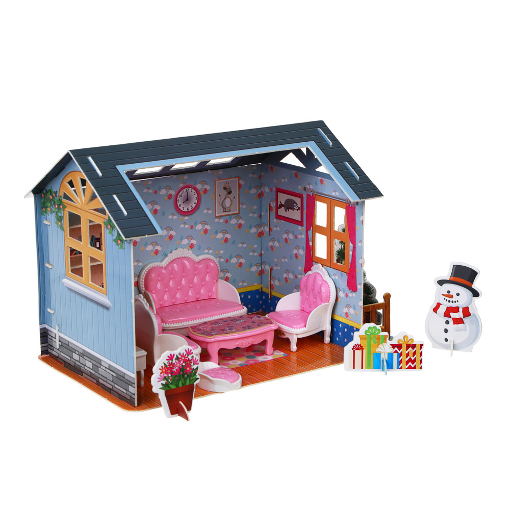 ИГРОЛЕНД Домик с мебелью, PP, ABS, картон, 26,8х7,8х19,4 см, 3 вида - #6