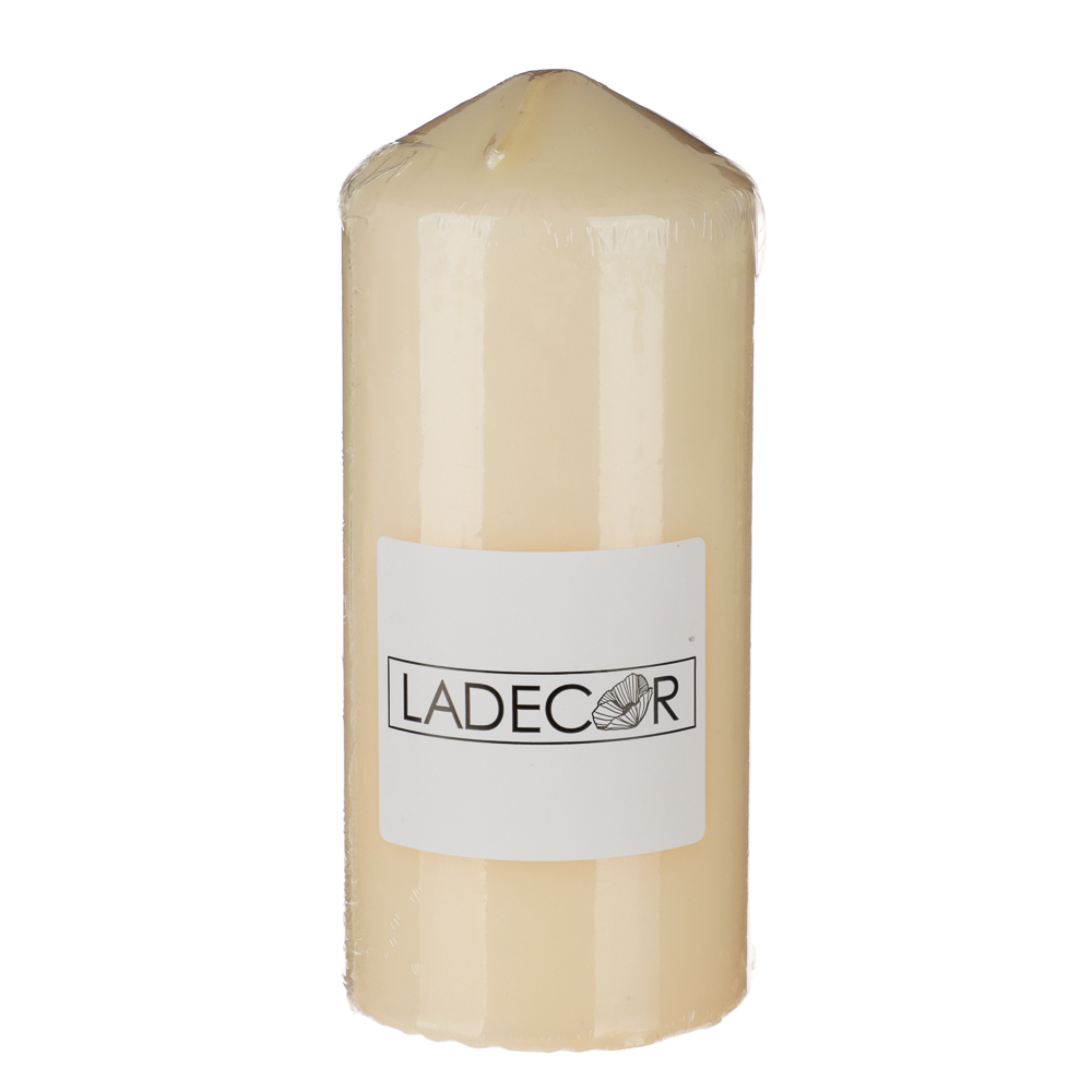 Свеча пеньковая Ladecor, слоновая кость, 7х15 см - #2