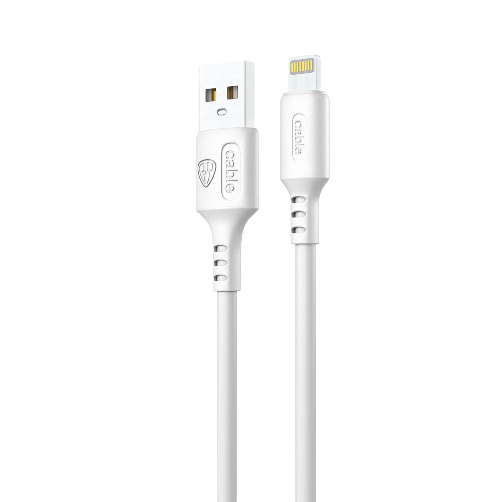 Кабель для зарядки USB(A)-iP BY Fusion, 12Вт, 1 м, 2.4A, TPE, белый - #3