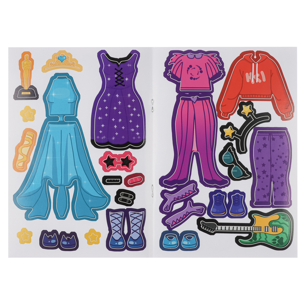 Книга "Чудесные наряды", с наклейками, 16х23см, 16 стр., 4 дизайна - #12