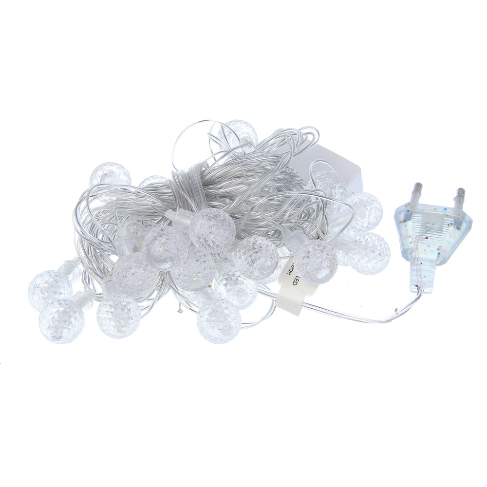 СНОУ БУМ Гирлянда эл. вьюн 5м, 28LED, белый, постоянное свечение, ПВХ прозрачный, 220В - #2