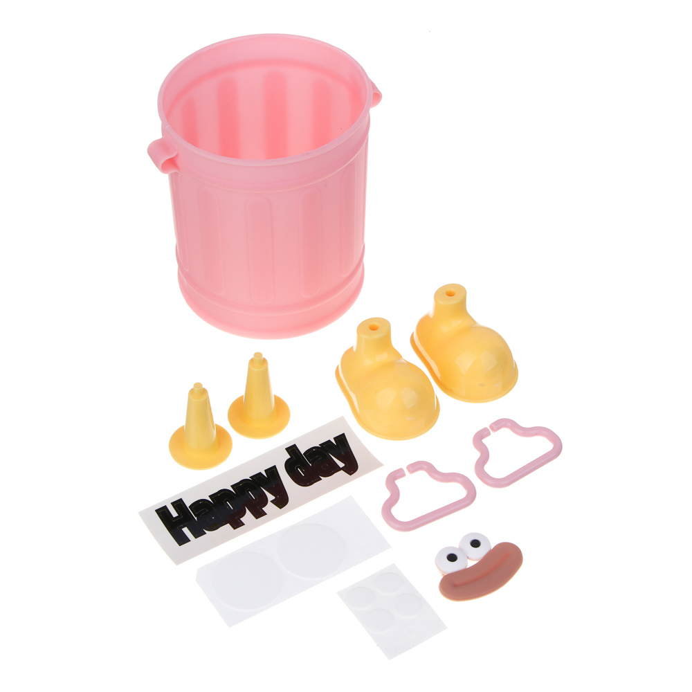 Подставка для ручек и карандашей с ножками, глазами и наклейками, 15x9см, пластик, 3 дизайна - #3