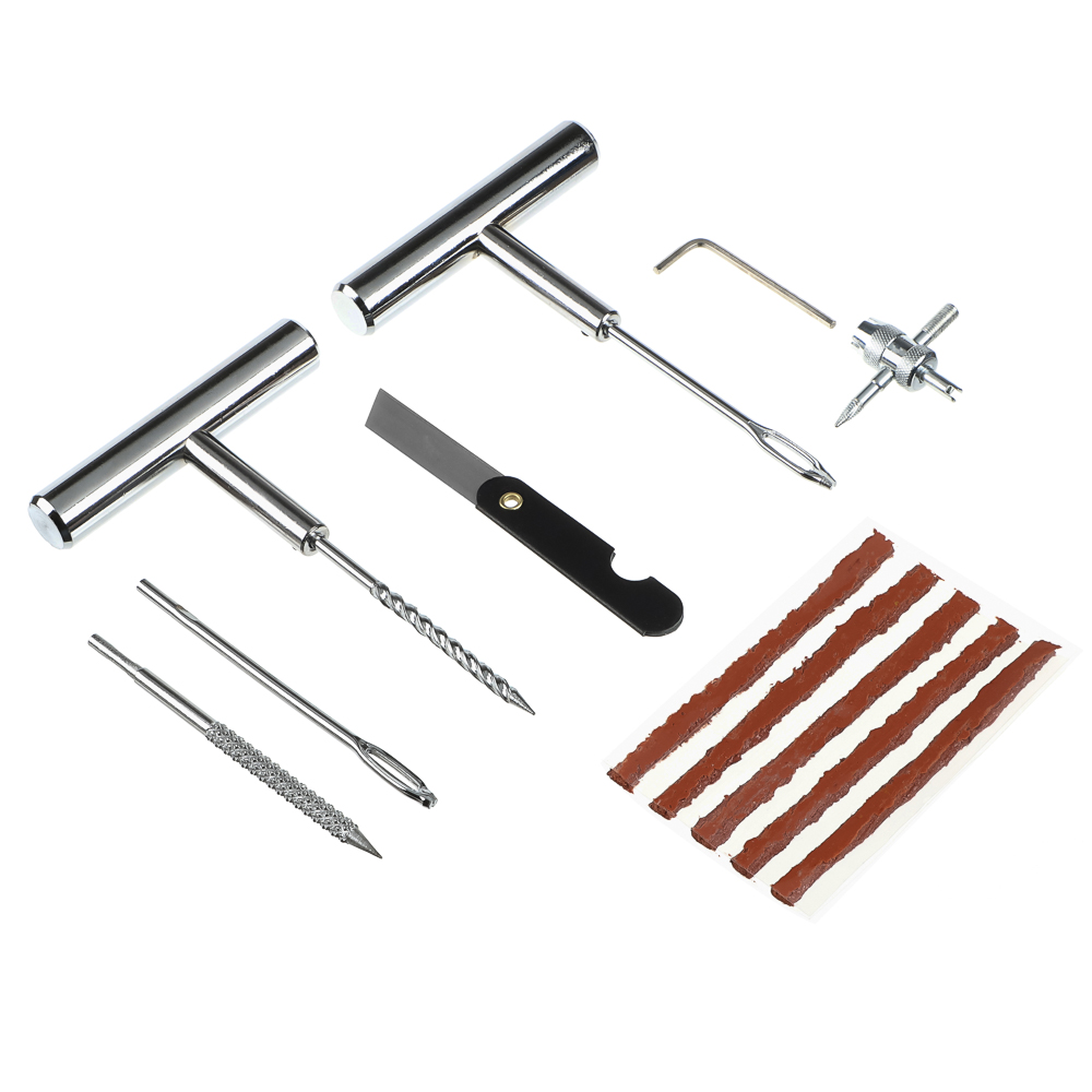 ЕРМАК Набор для ремонта бескамерных шин в кейсе 12 предметов - #4