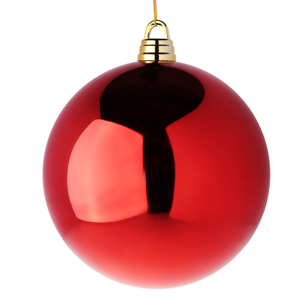 СНОУ БУМ Шар 20см пластик, красный - #1