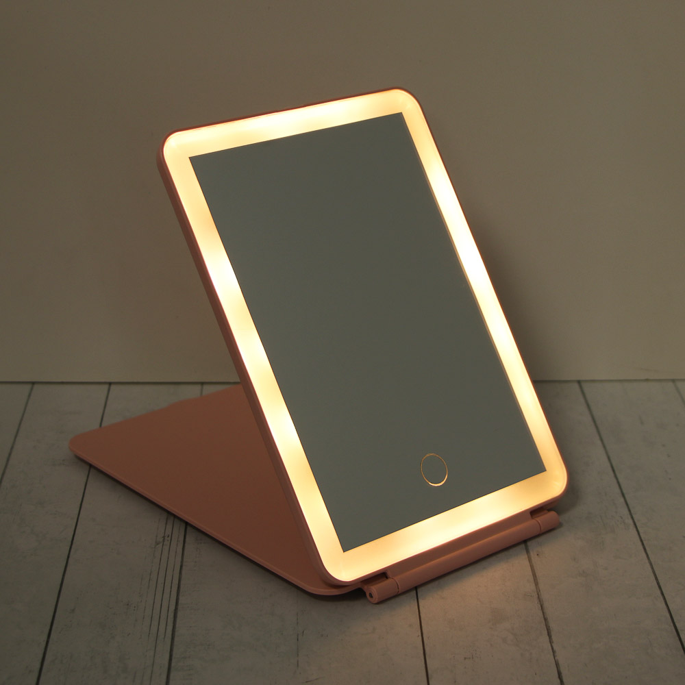 Зеркало с LED подсветкой настольное тм ЮНИLOOK Светозар, полипропилен, стекло, 19,8х13,5см, 2 цвета - #6