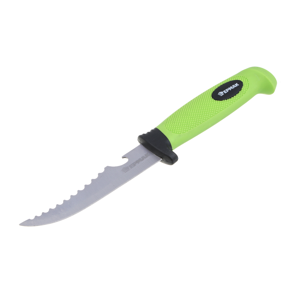 Нож универсальный для туризма и рыбалки с ножнами, тм ЕРМАК, 23,5см, 2CR13, пластик - #1