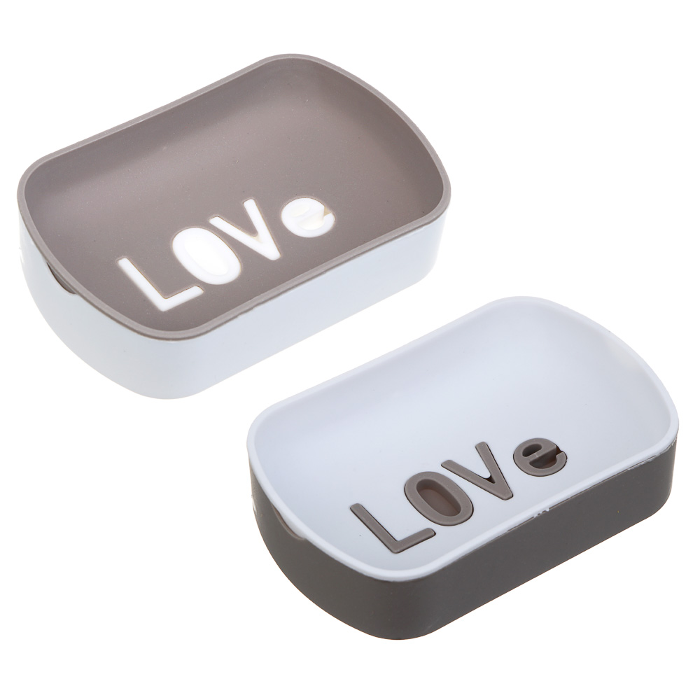 VETTA Love Мыльница, пластик, 13х8,5х3 см - #1