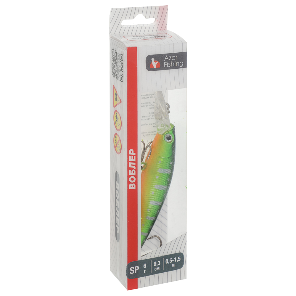 Воблер "Хамп Дип Шэд" тм AZOR FISHING, SP, 6,0гр, 93мм, 0,5-1,5м, 5 цветов - #21