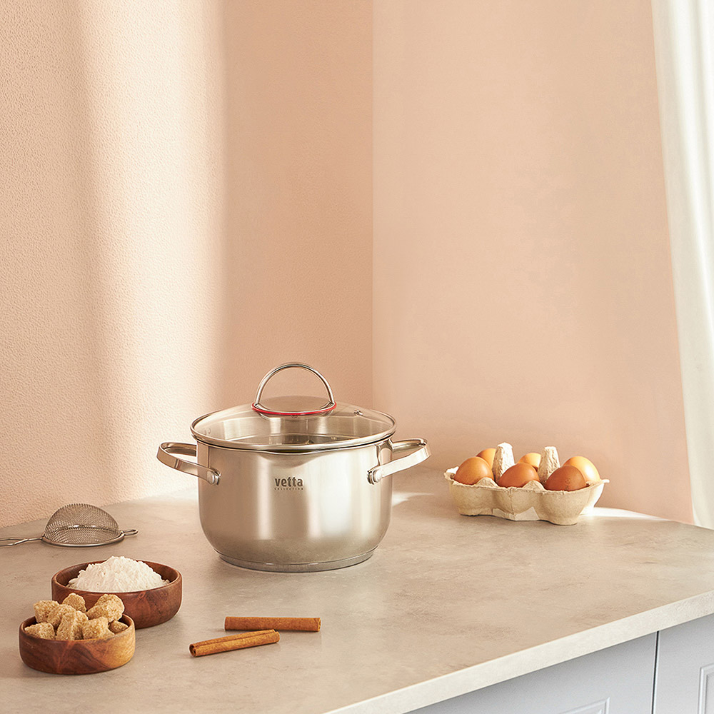 VETTA Бирмингем Кастрюля 18х11,5см, 2,7л, со стекл. крышкой, индукция - #7