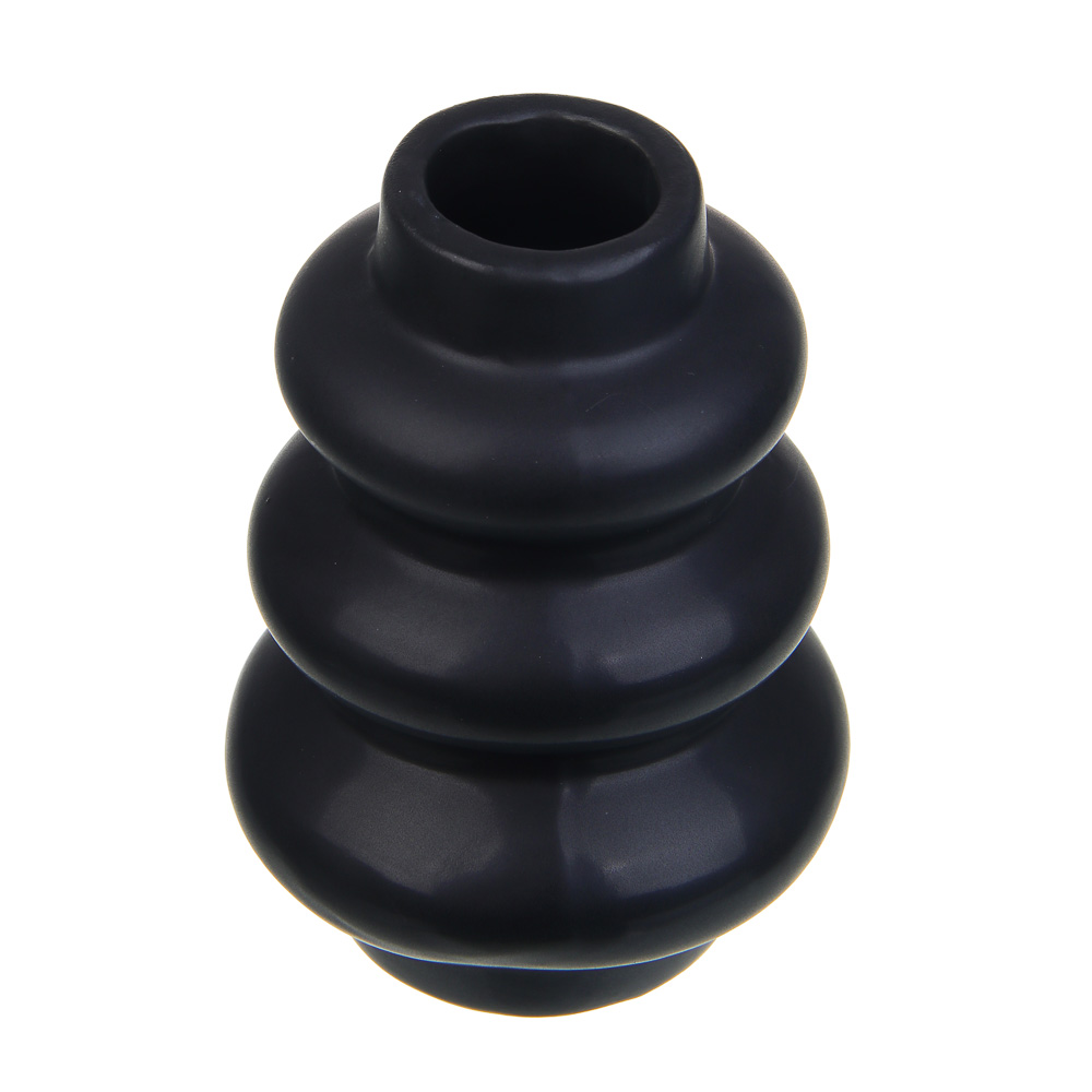 VETTA Вазон, 12x8x8 см, керамика, чёрный - #3