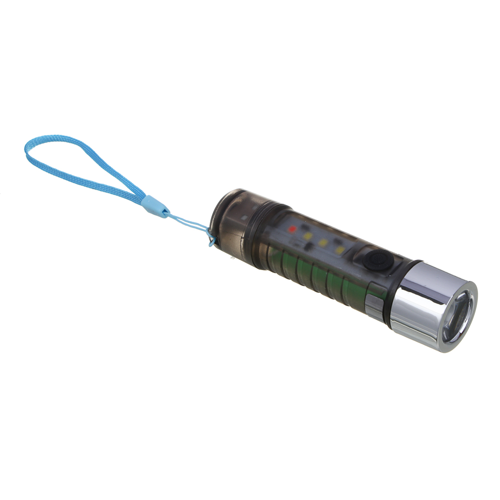 ЕРМАК Фонарь мини с USB штекером, 6 режимов, 500мАч, магнит, красный свет, 92х24 мм - #1