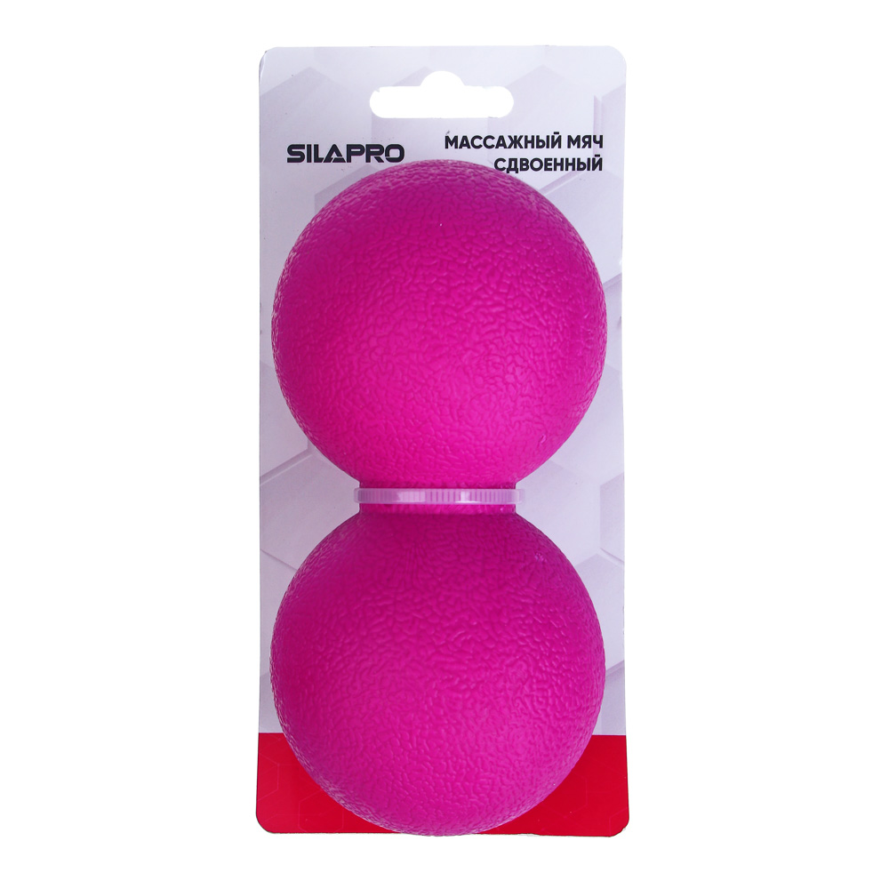Мяч массажный SilaPro, сдвоенный, 12х6 см, TPR - #5
