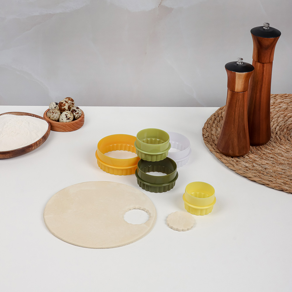 SATOSHI Набор форм для печенья/салатов/десертов 5пр, 4,8-5,8-6,8-7,8-8,8х3,5см, пластик - #9