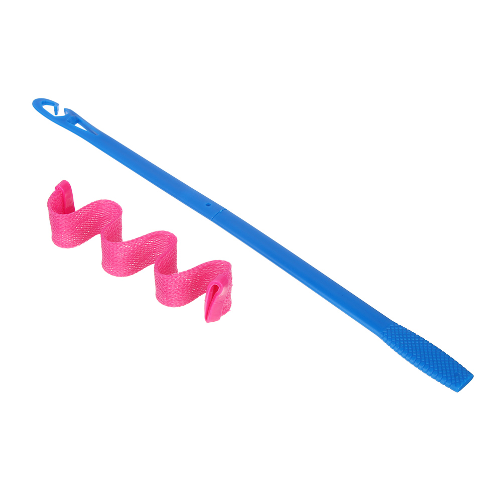 Бигуди-волны с крючком для укладки волос ЮНИLOOK, 25х3см, пластик, нейлон, 12шт, 2 цвета, ACS-70 - #3