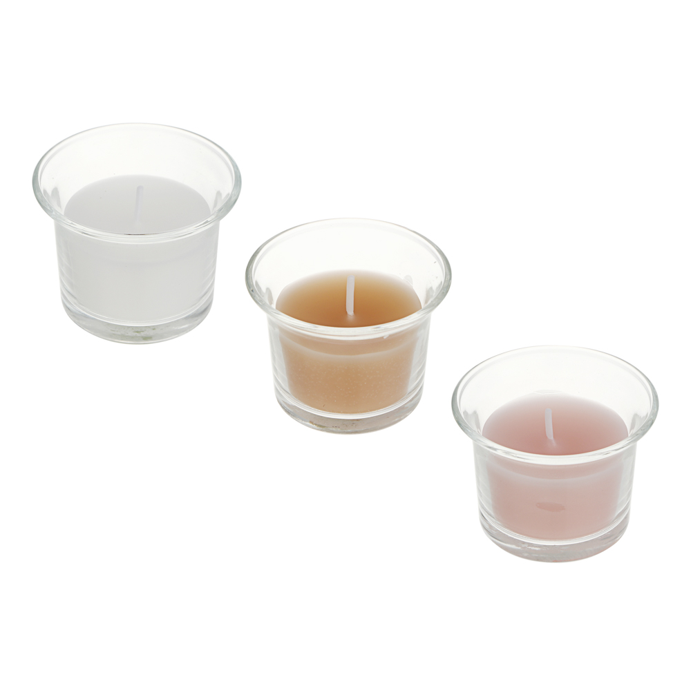 LADECOR Свеча в стеклянном подсвечнике, парафин, 6,2x4,5 см, 3 цвета - #1