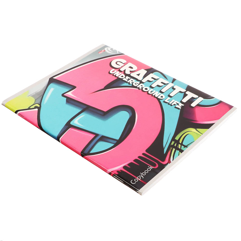 Тетрадь 48л. в клетку, офсет, обл. мел.картон, скрепка, ВД-лак, микс - #13