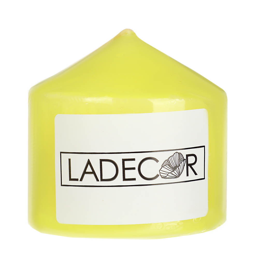 Свеча столбик "Нежность" Ladecor, лимонный, 2 оттенка - #3