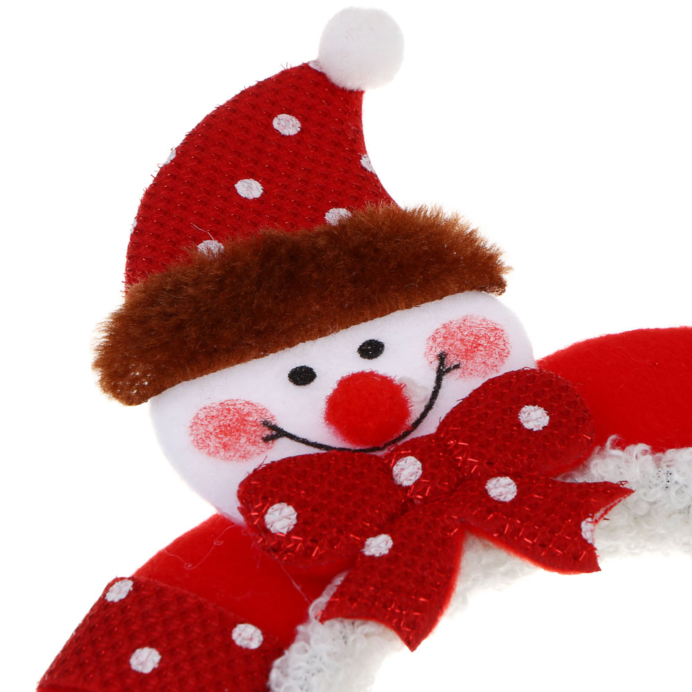 СНОУ БУМ Ободок с новогодними персонажами, диаметр 10,5см, полиэстер, пластик, 4 дизайна - #5