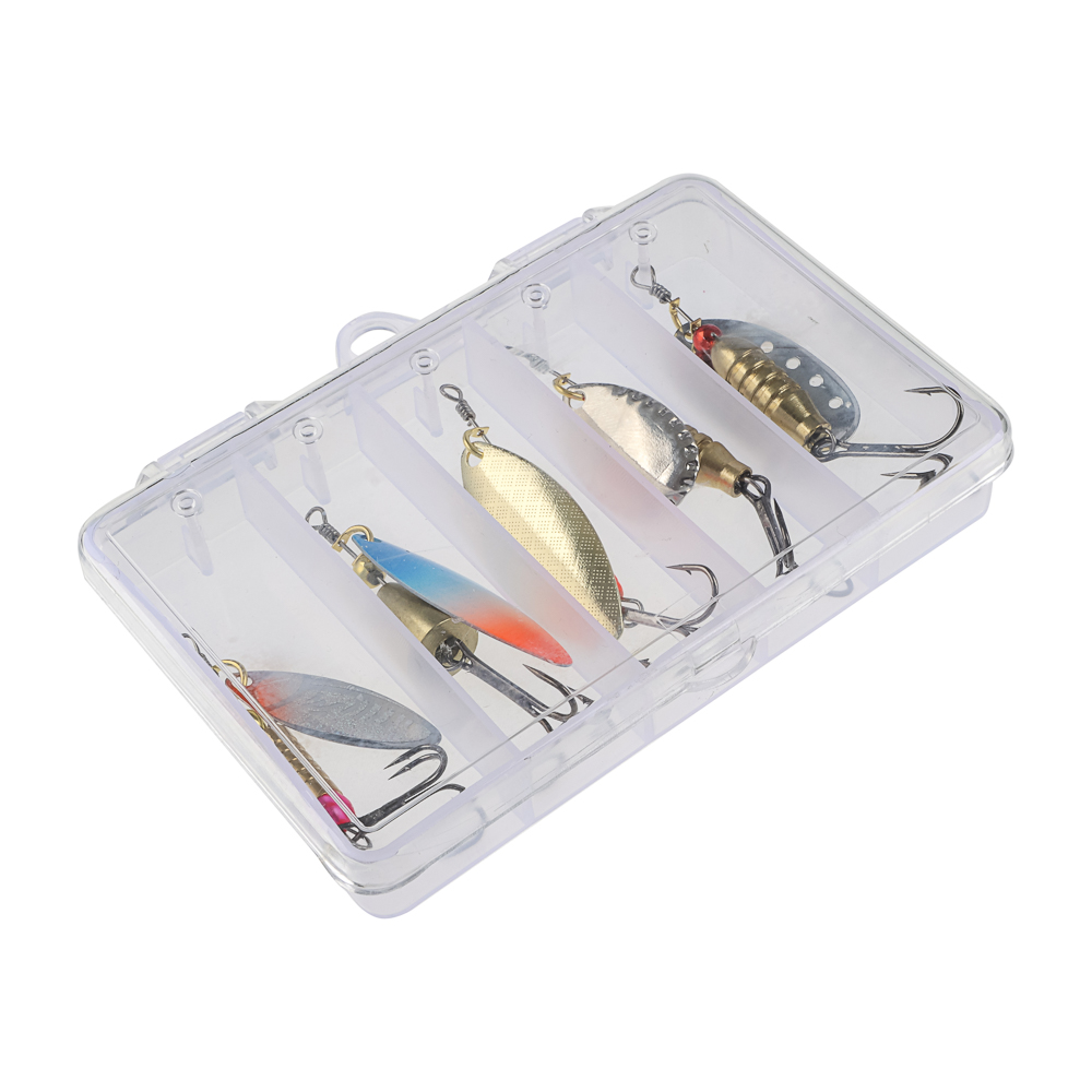 Набор блесен тм AZOR FISHING, 5шт., в пластиковой коробке, 3-7 грамм - #4