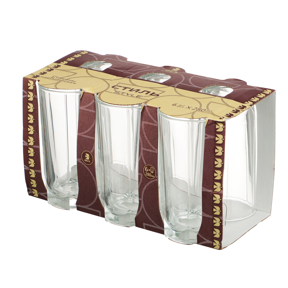 ОСЗ Стиль Набор стаканов высоких 6шт 280мл, стекло - #4