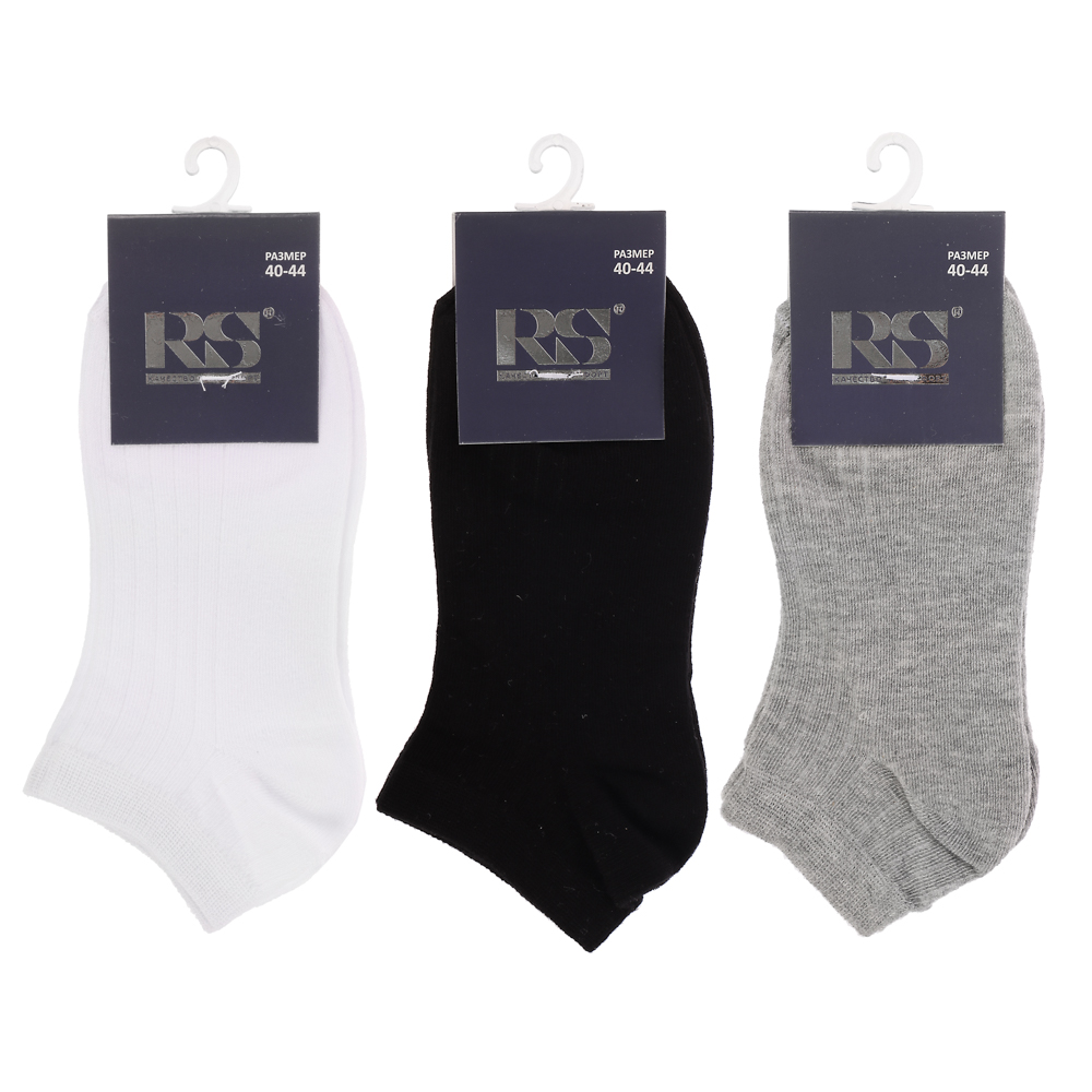 RS Носки мужские укороченные, р.40-44, 70%хлопок, 25% полиамид, 5% эластан, R001/1, разноцветные - #5