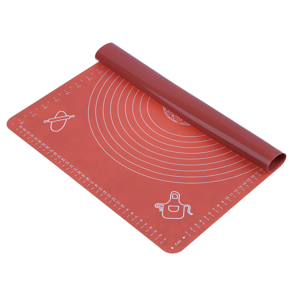 VETTA Коврик силиконовый для раскатки теста с принтом, 50х40см, 3 цвета - #7