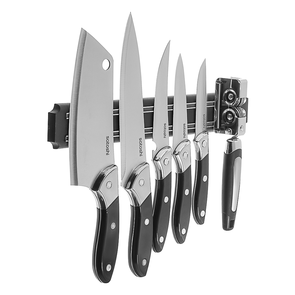 SATOSHI Сомьер Набор ножей кухонных 7пр, с магнитным держателем и точилкой - #2