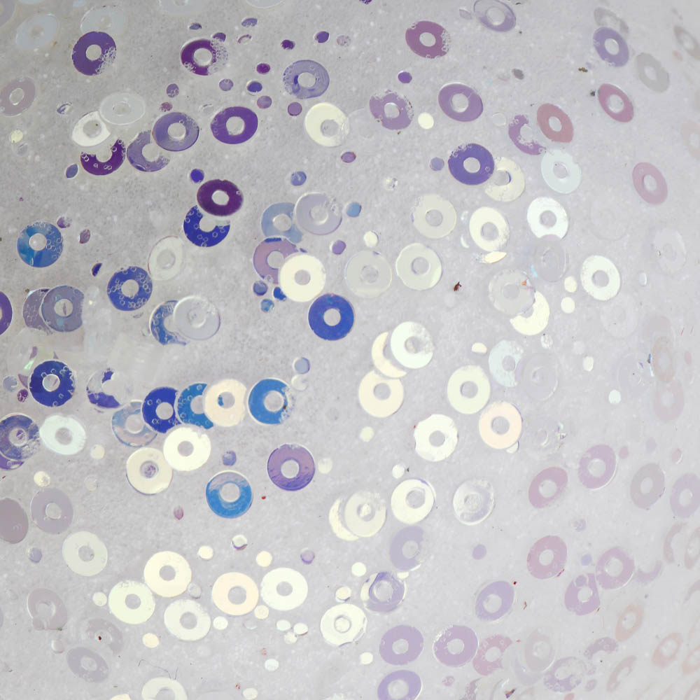 СНОУ БУМ Елочная игрушка шар, диаметр 8 см, белый с пайетками, пластик - #2