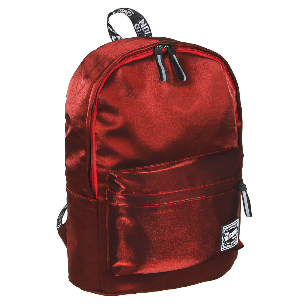 Рюкзак подростковый, 41x31x11,5см, 1 отд, 3 кармана, уплотненные лямки, "сияющий" нейлон, 3 цвета - #2