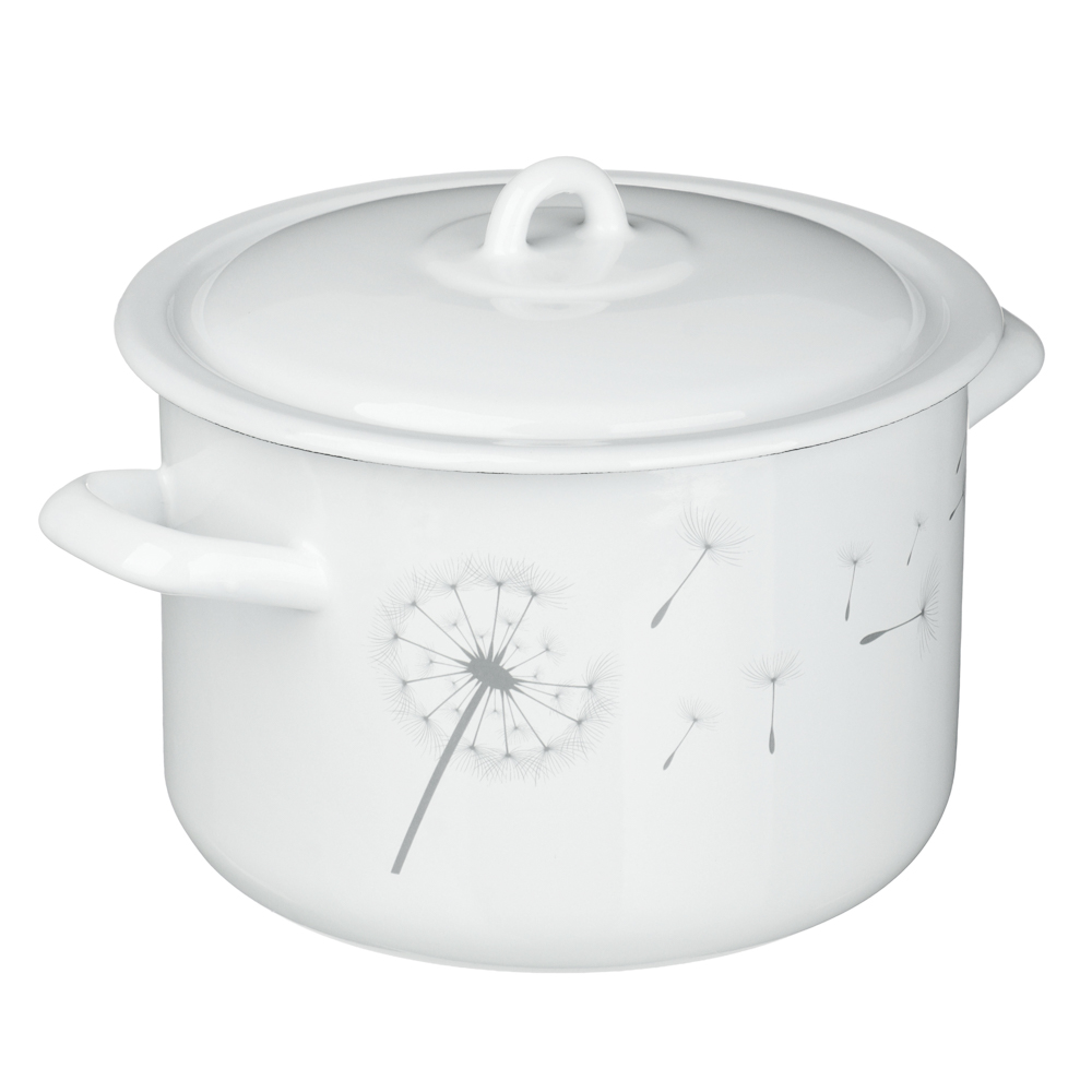 Одуванчик Кастрюля эмалированная 4,3л, индукция - #2