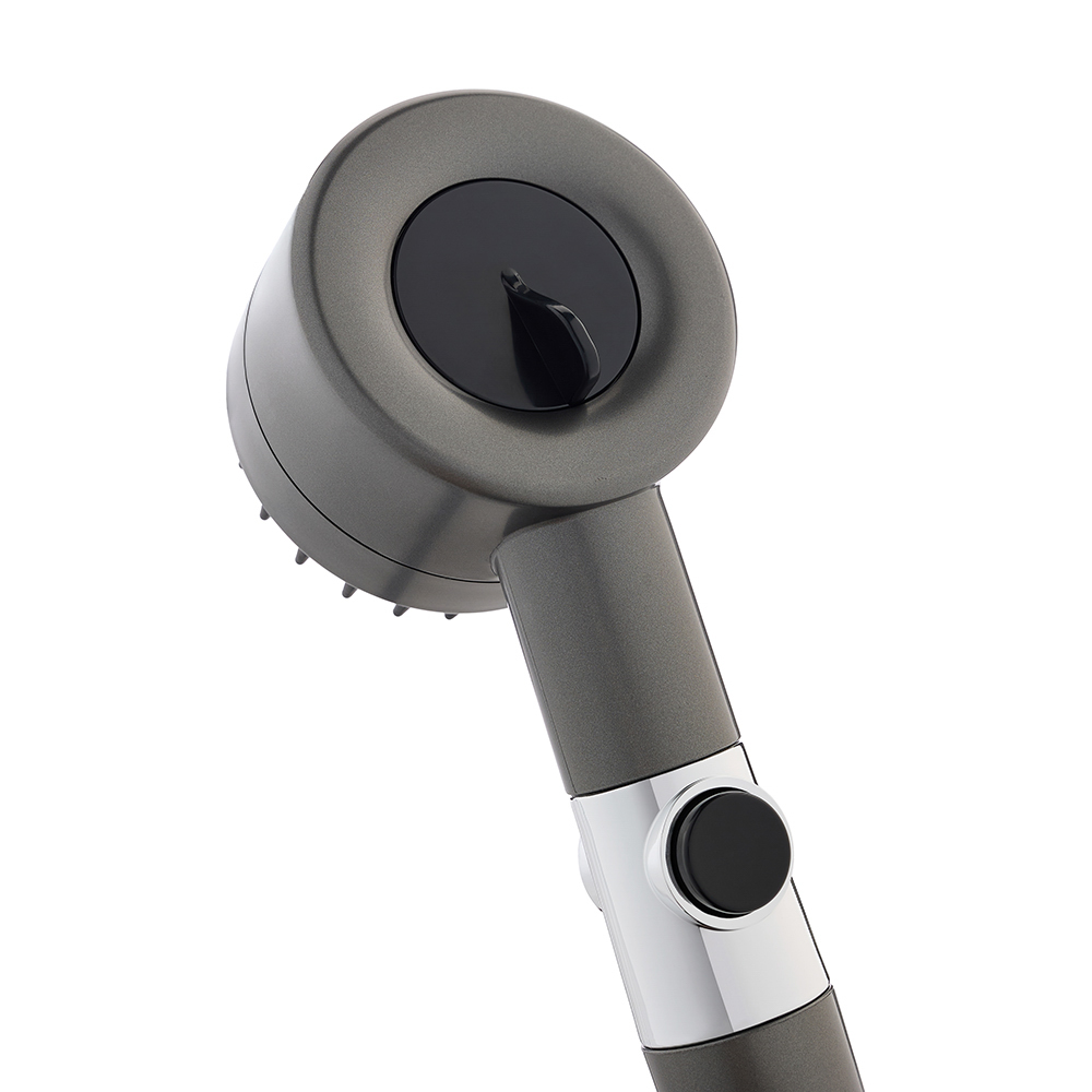 Лейка для душа с массажным эффектом, 3 режима, с фильтром очистки воды, графит - #3