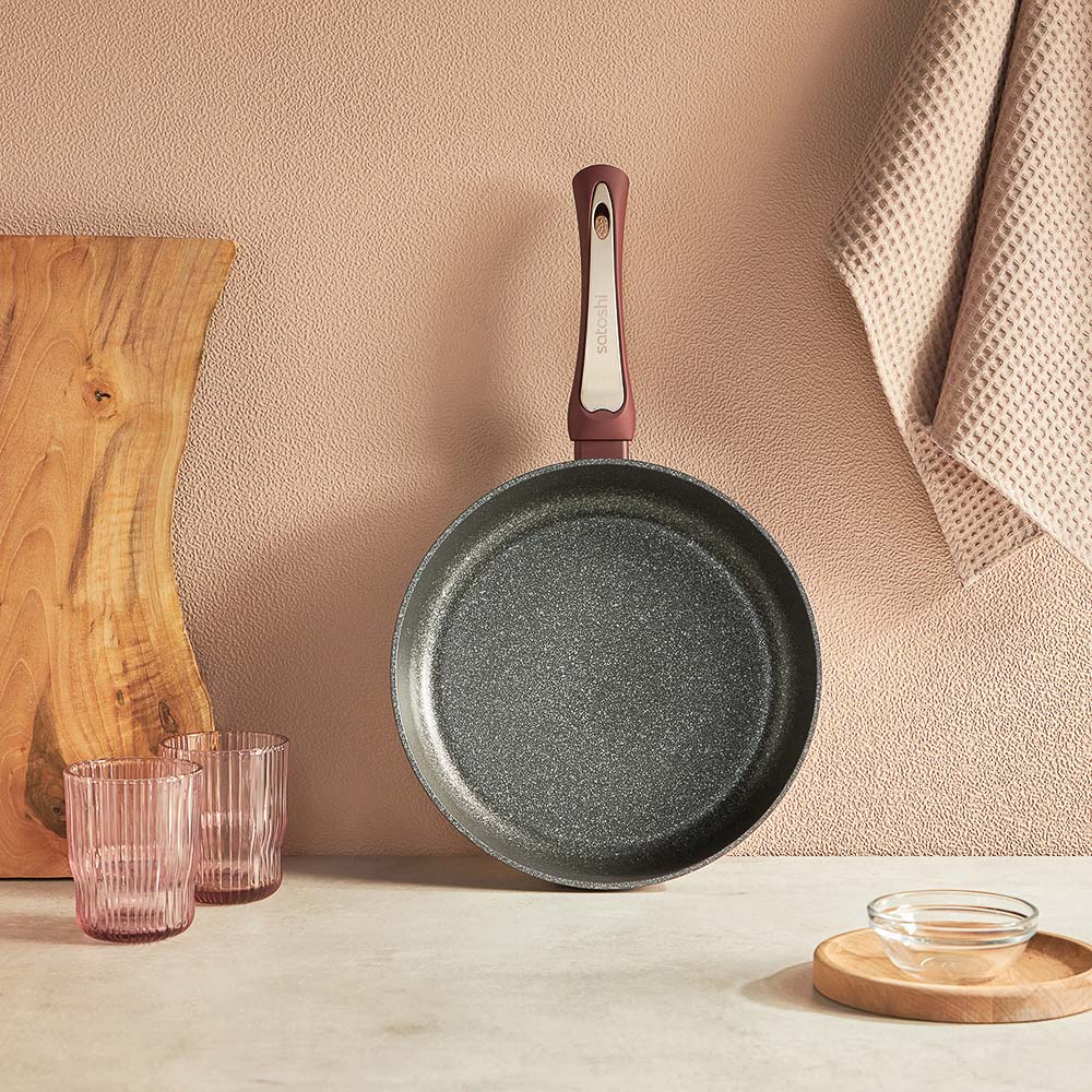 SATOSHI Ла Мери Сковорода литая d=26см, антипригарное покрытие мрамор, индукция - #9