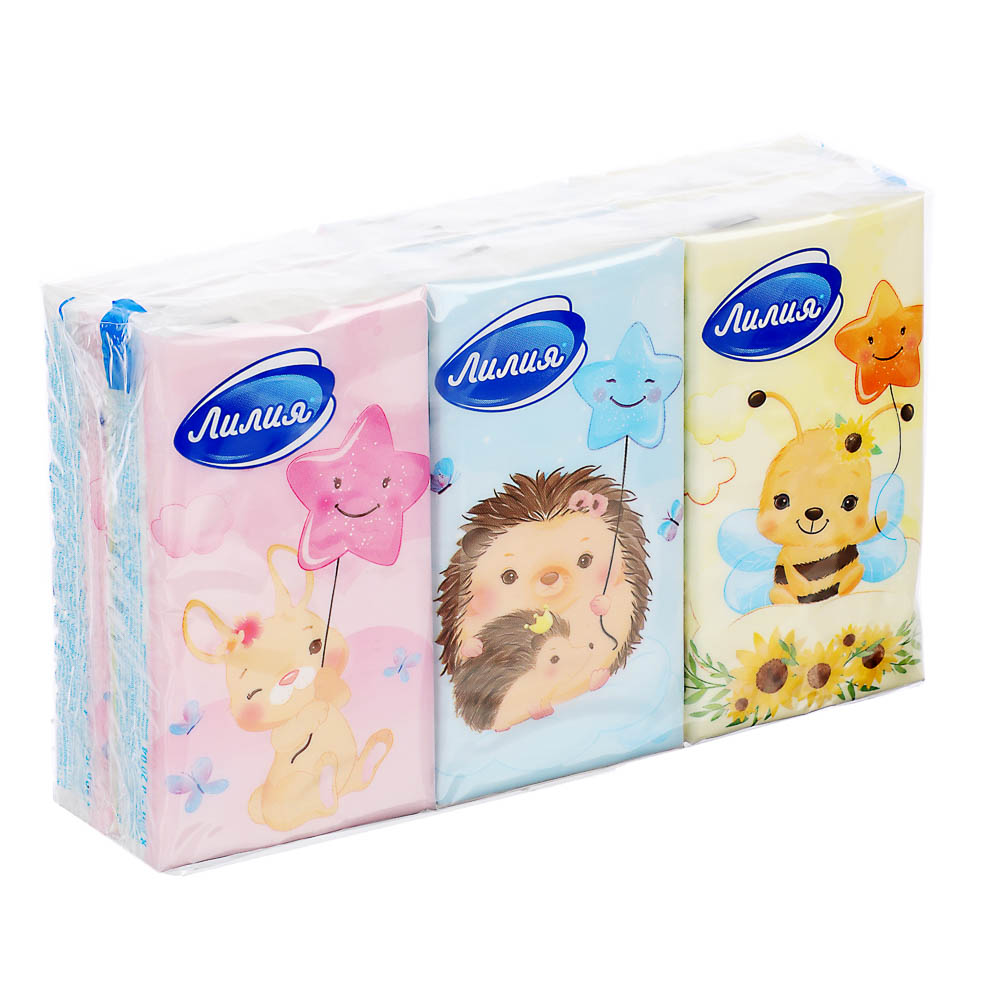 Платочки бумажные Лилия, 2 слоя, 10шт - #9