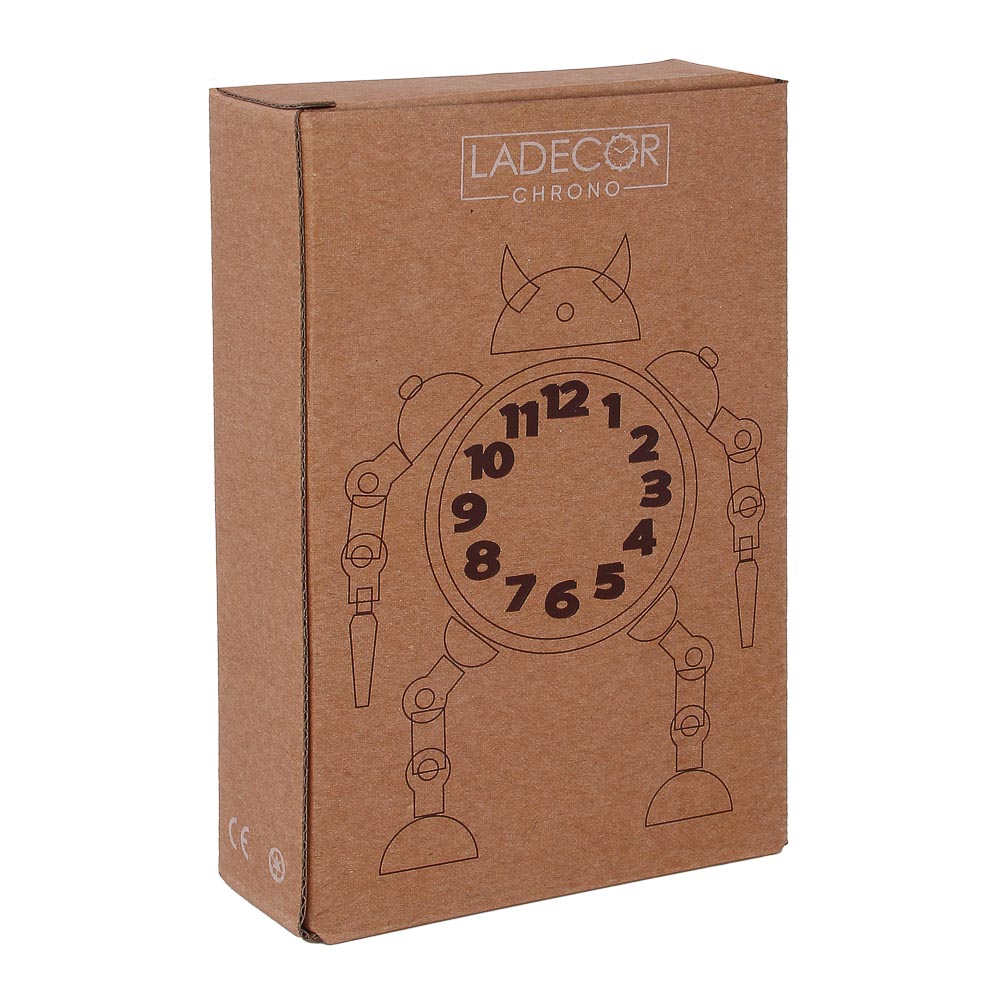 LADECOR Часы настольные металлические, 12x4,5x18,5см, цвет красный - #6