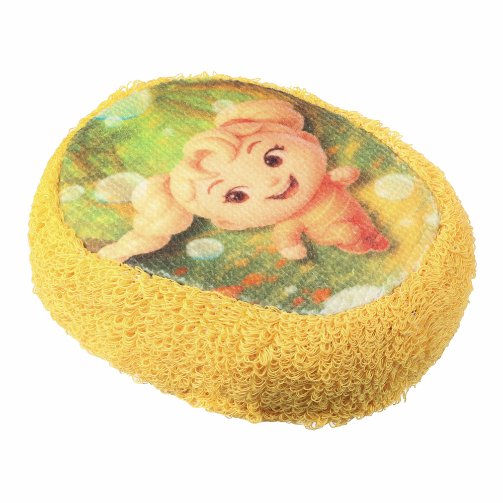 Мочалка-губка детская BY Русские Супергерои, размер 13x10x3см, пенополиуретан, 100% хлопок, 0+ - #14