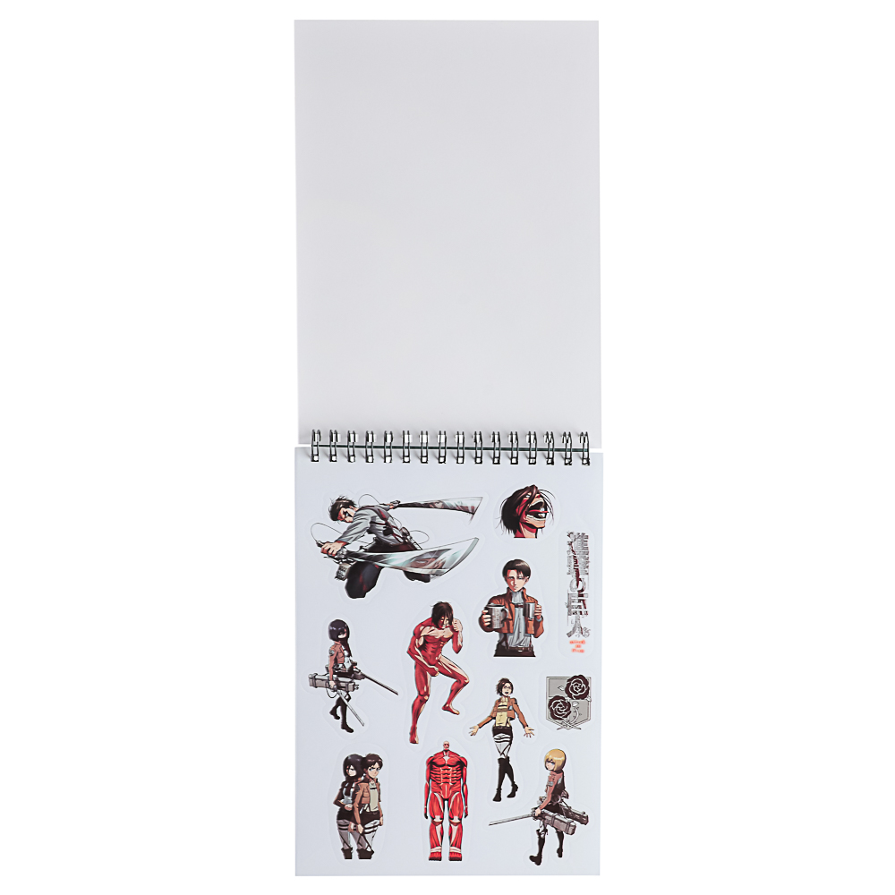 Атака Титанов. Творческий блокнот cо стикерами A5, 14,5x7x21,5см - #7