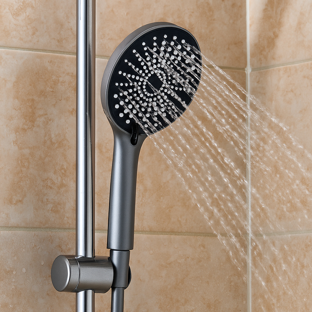 RAIN Лейка для душа, 3 режима, 125мм, графит - #7