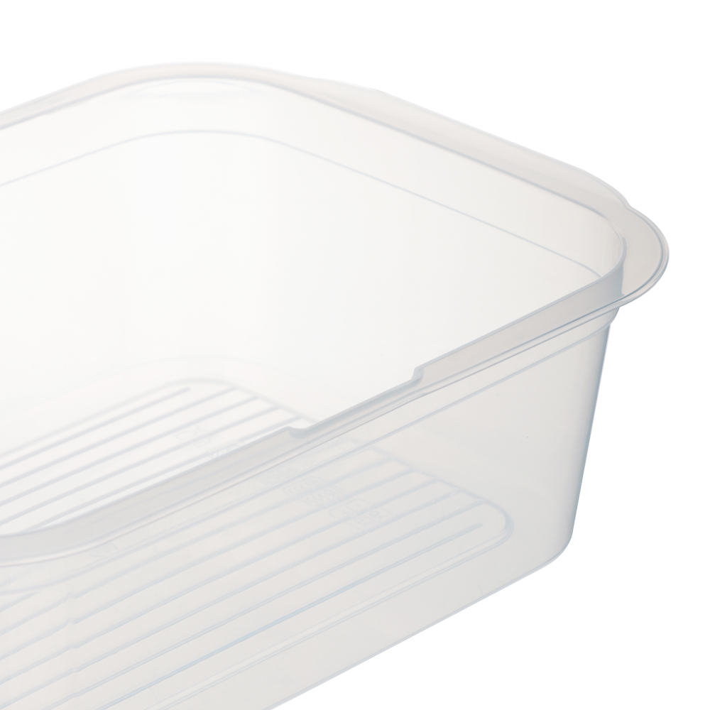 Контейнер пищевой прямоугольный 1,1л с паровыпуском и мерной шкалой, пластик - #3