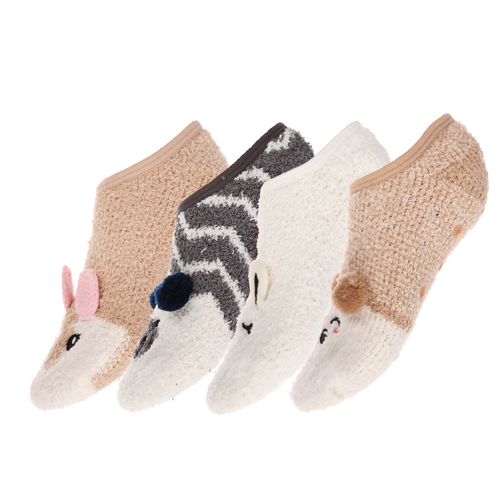 GALANTE Носки-антизаносы с декором, р.23-25, 100% полиэстер, разноцветные - #1