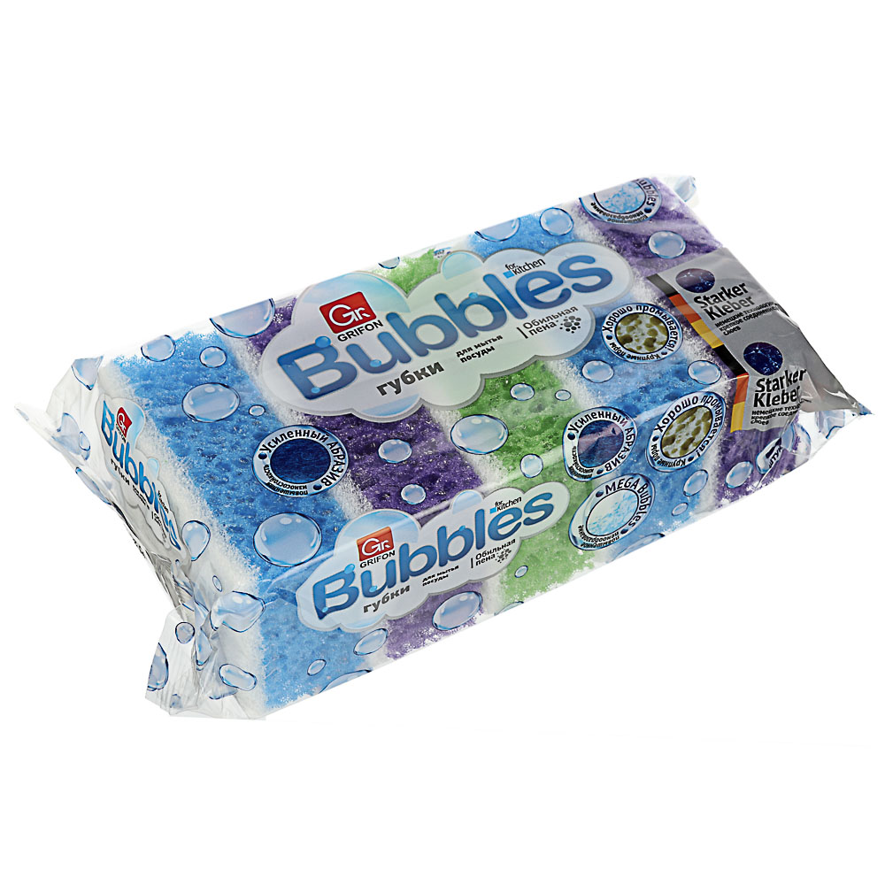 Губки для мытья посуды Bubbles, 5 шт - #4