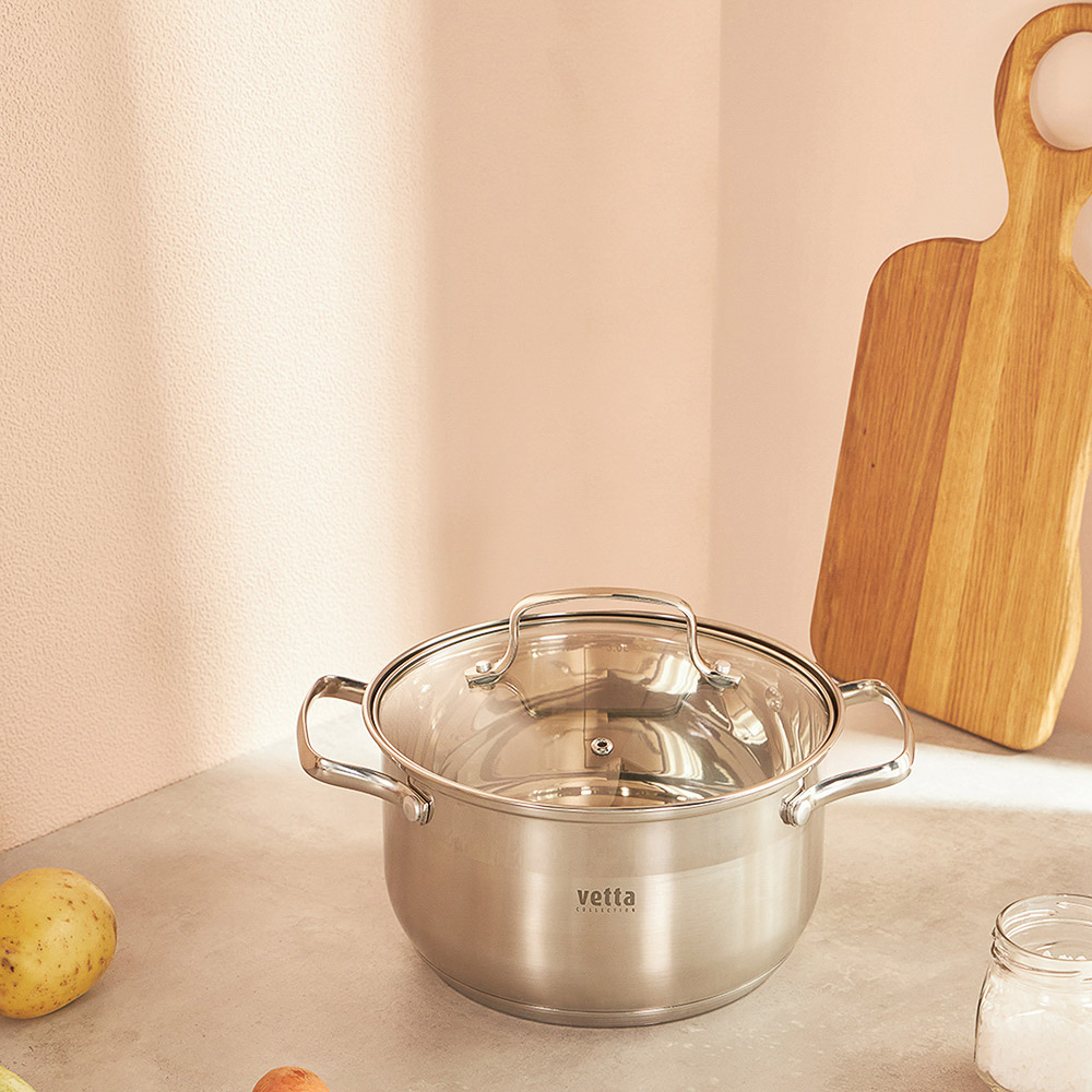 VETTA Берн Кастрюля 20х12см. 3,5л. со стекл. крышкой, индукция - #11