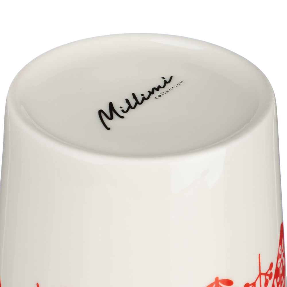 MILLIMI Кружка для кофе с силиконовой крышкой 450мл, фарфор, 2 дизайна - #7