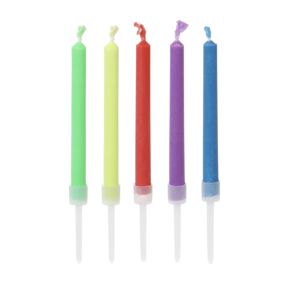Набор свечей для торта с цветным пламенем тм Fntastic, 5 шт, парафин - #1