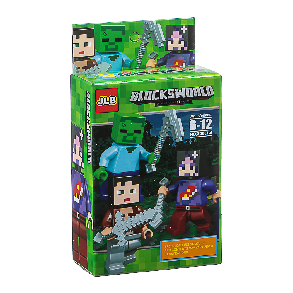 Конструктор "BlocsWorld. Персонажи" 6-12 деталей, ABS, 8х4х14 см, 4 вида - #15