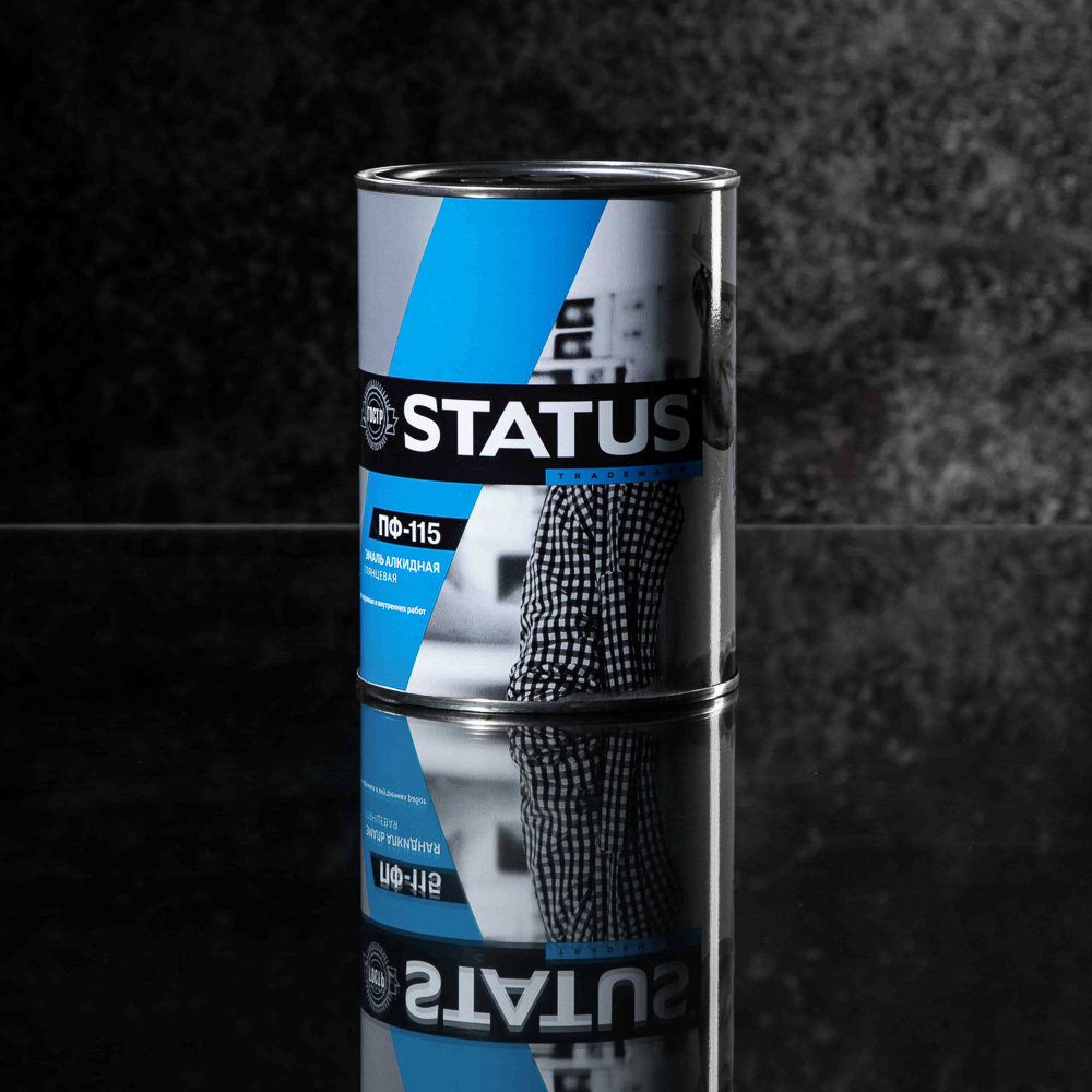 STATUS Эмаль ПФ-115 Белая 0,8кг (для металлических, деревянных, бетонных поверхностей) - #4