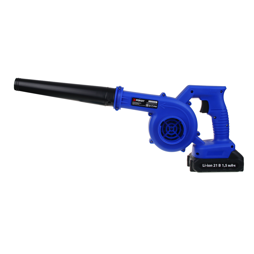 РОКОТ Воздуходувка аккумуляторная, 21В, 1,5А Li-ion (1шт), з/у, 13500 об/мин, про-сть 75м/с,(ONE) - #2