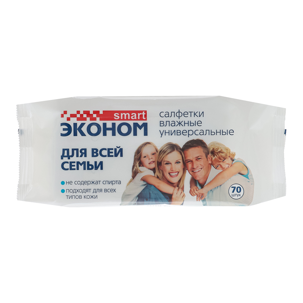 СМАРТ Эконом Салфетки влажные для всей семьи 70шт - #3